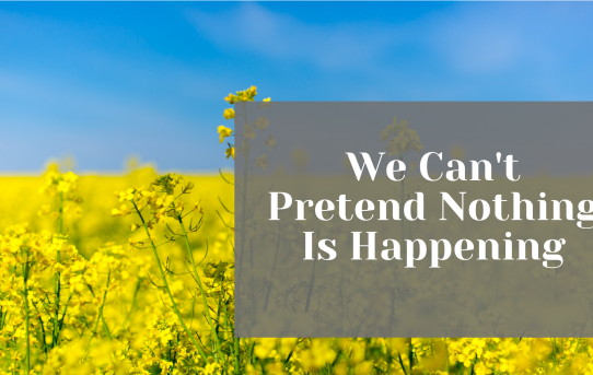We Can't Pretend Nothing Is Happening